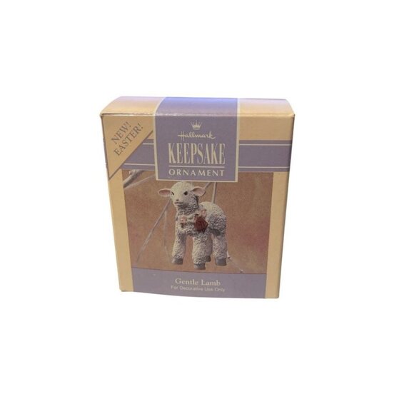 Hallmark Keepsake Ornament "Gentle Lamb" Hand-Painted 1991 Easter Edition - Picture 1 of 3